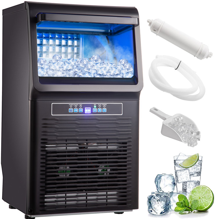 VEVOR 70 Lb. lb. Daily Production Cube Clear Ice Freestanding Ice Maker Wayfair